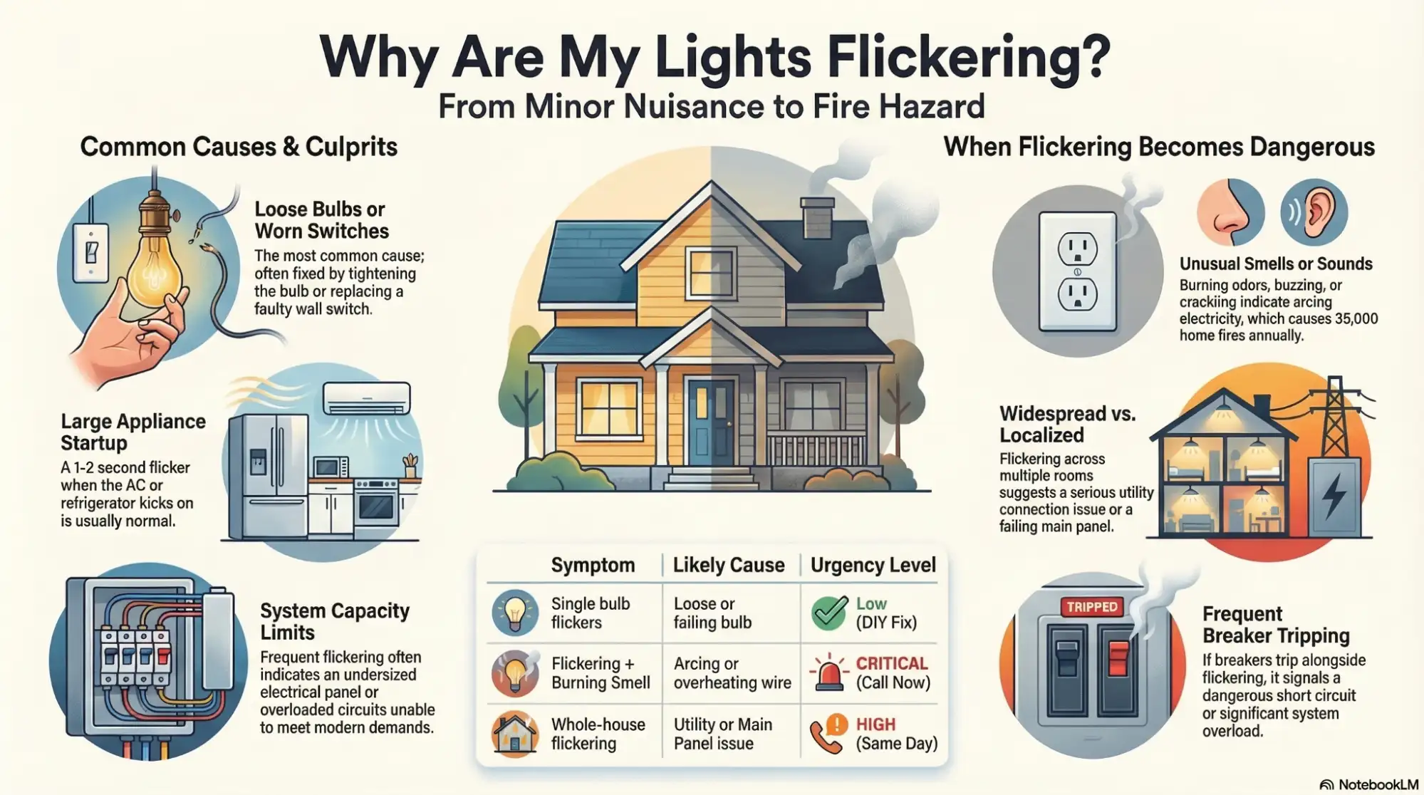 Why Are the Lights Flickering in My House? Causes & Fixes