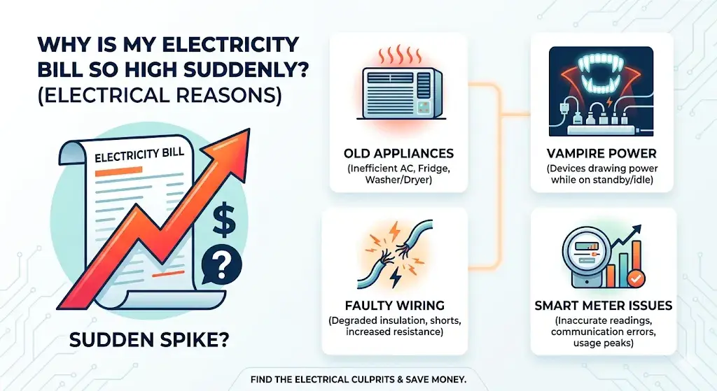 Why Is My Electrical Bill So High Suddenly? 8 Electrical Reasons